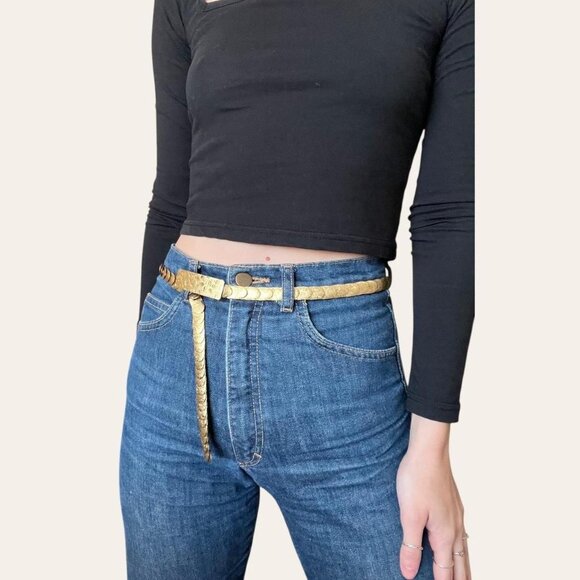 Vintage Accessories - 80s/90s vintage gold chain belt